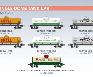 New 1/29 Scale Single Dome Tank Cars From Bachmann