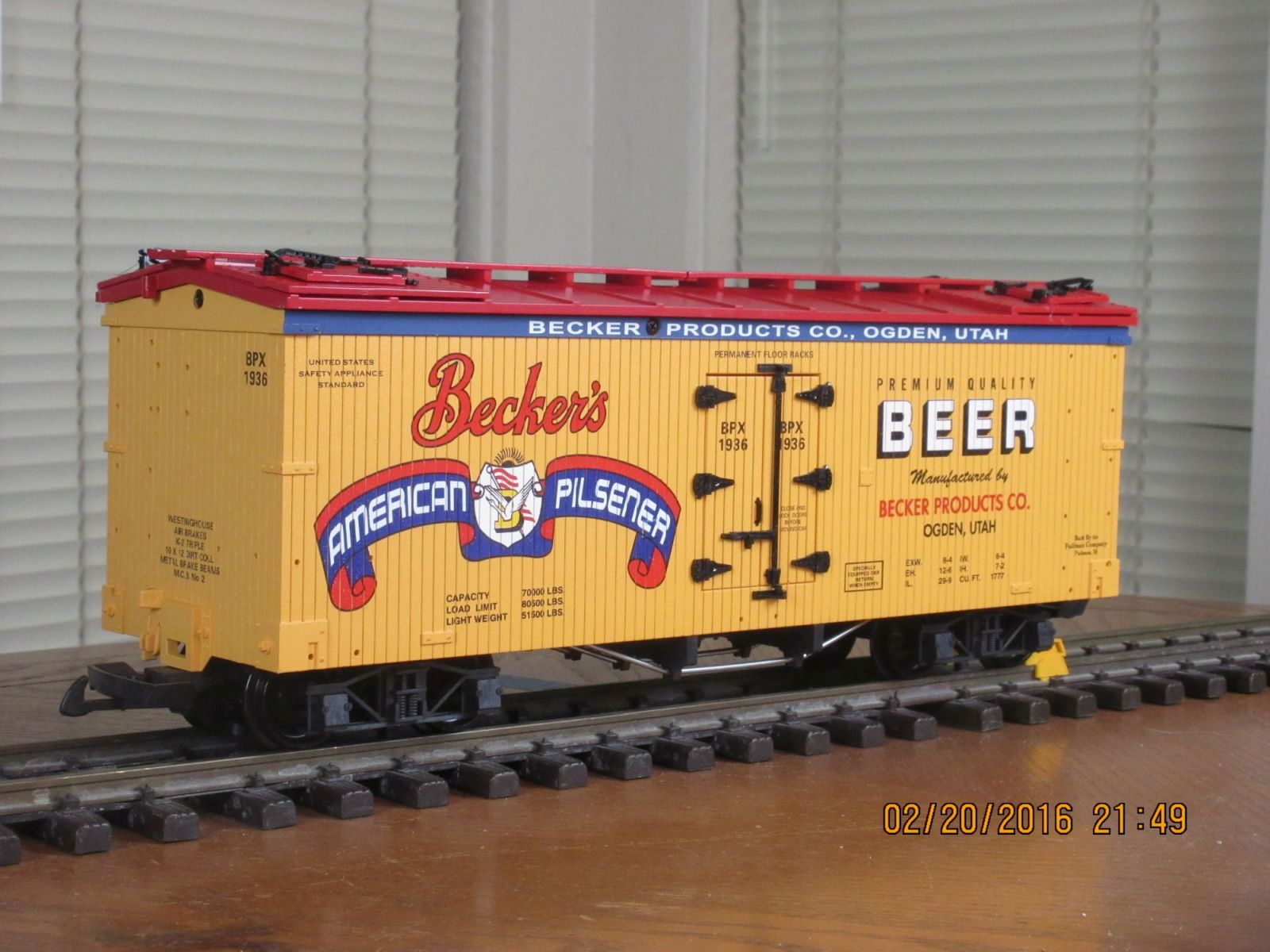 R16495B Beckers Beer BPX 1936