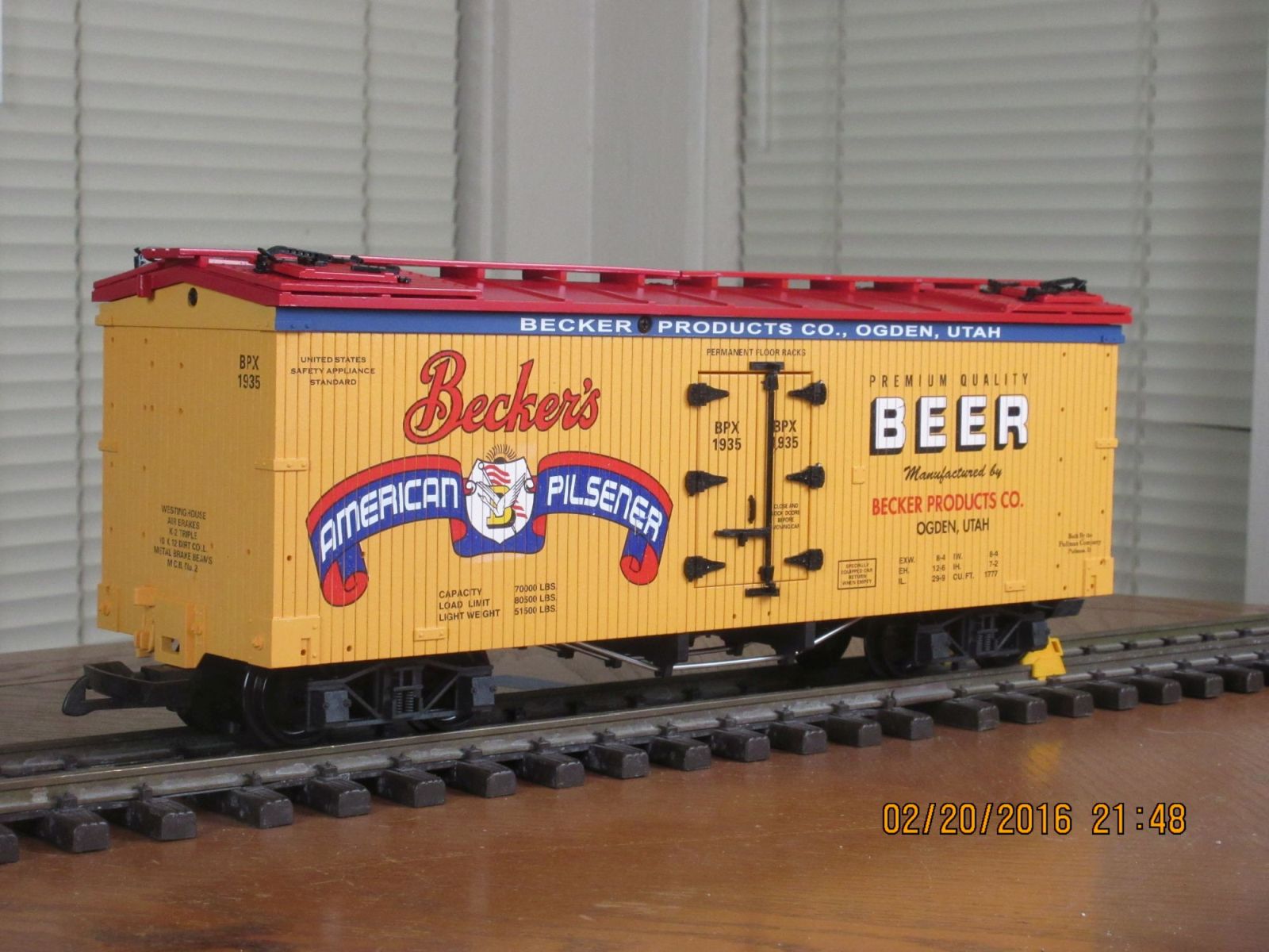 R16495A Beckers Beer BPX 1935