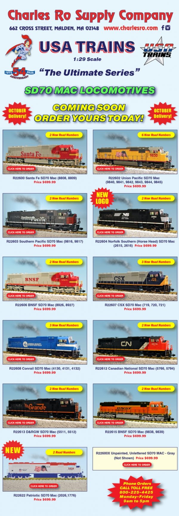 USA Trains April 2026